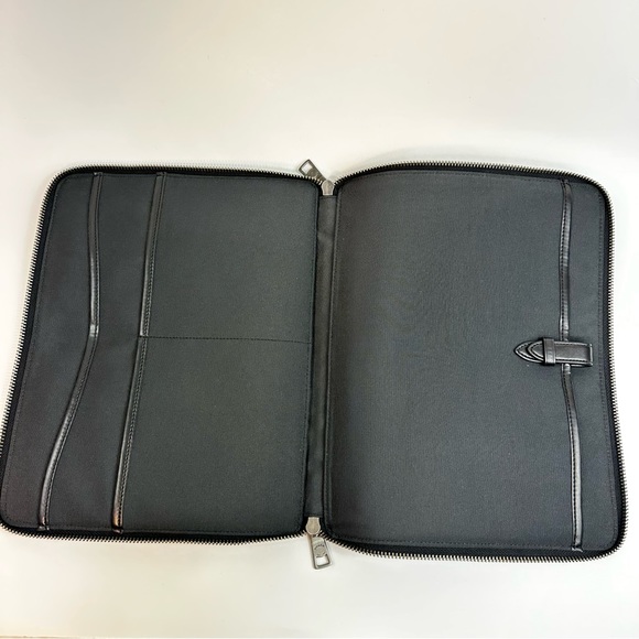 Coach Tech Case In Signature Canvas Bag Color: CHARCOAL/BLACK 11 1/4"L X8 3/4"H - Picture 9 of 11